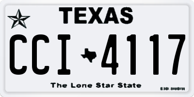 TX license plate CCI4117