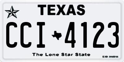 TX license plate CCI4123
