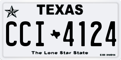 TX license plate CCI4124