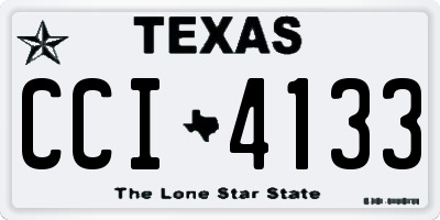 TX license plate CCI4133