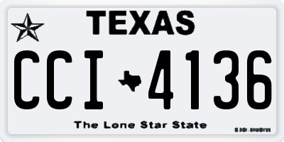 TX license plate CCI4136