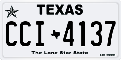 TX license plate CCI4137