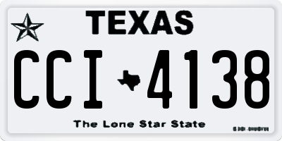 TX license plate CCI4138