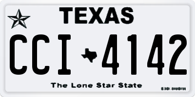 TX license plate CCI4142