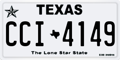 TX license plate CCI4149