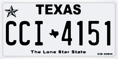 TX license plate CCI4151