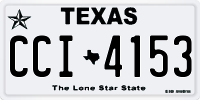 TX license plate CCI4153