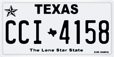 TX license plate CCI4158