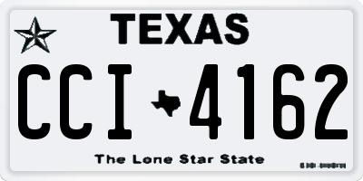 TX license plate CCI4162