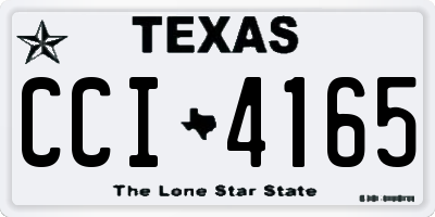 TX license plate CCI4165