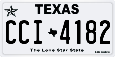 TX license plate CCI4182