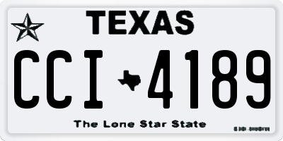 TX license plate CCI4189