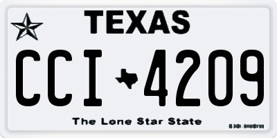 TX license plate CCI4209