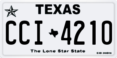 TX license plate CCI4210
