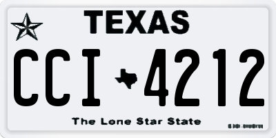 TX license plate CCI4212