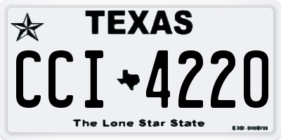 TX license plate CCI4220