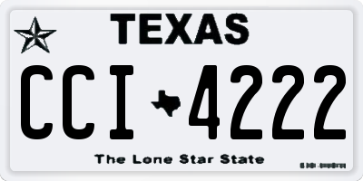TX license plate CCI4222