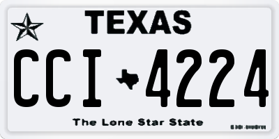 TX license plate CCI4224