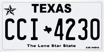 TX license plate CCI4230