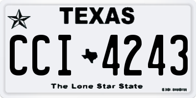 TX license plate CCI4243