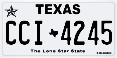 TX license plate CCI4245