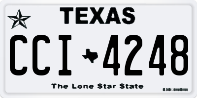 TX license plate CCI4248