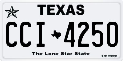 TX license plate CCI4250