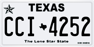 TX license plate CCI4252