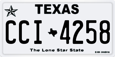 TX license plate CCI4258