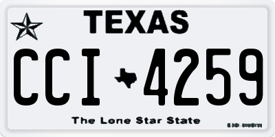 TX license plate CCI4259
