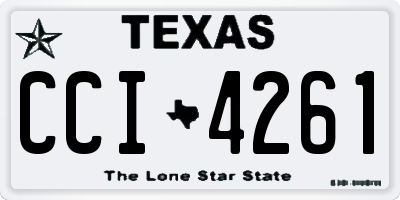 TX license plate CCI4261