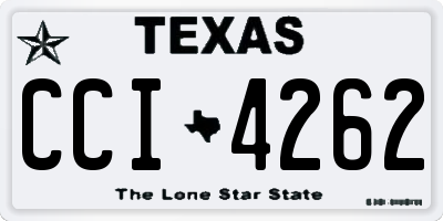 TX license plate CCI4262
