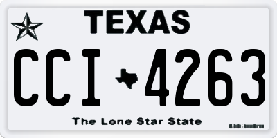TX license plate CCI4263