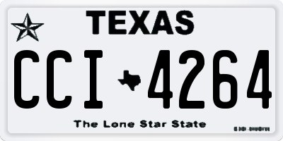 TX license plate CCI4264