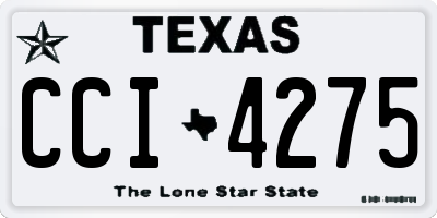 TX license plate CCI4275