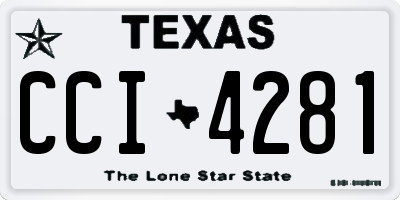 TX license plate CCI4281