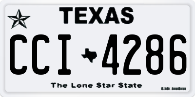 TX license plate CCI4286