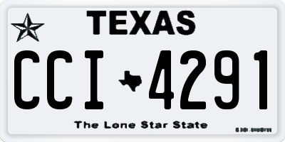 TX license plate CCI4291