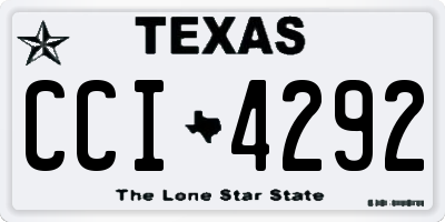 TX license plate CCI4292