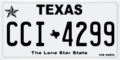 TX license plate CCI4299