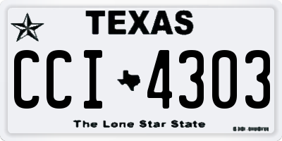 TX license plate CCI4303