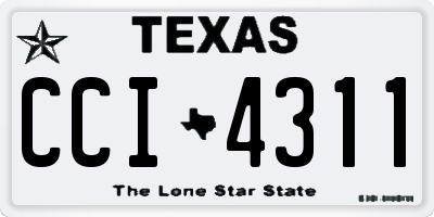 TX license plate CCI4311