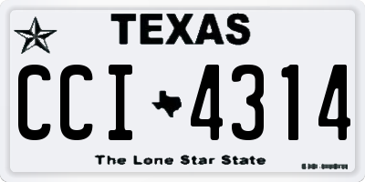TX license plate CCI4314
