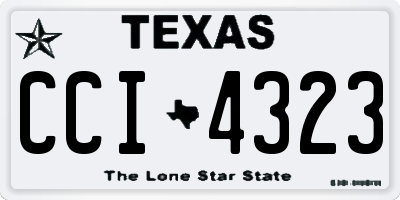 TX license plate CCI4323