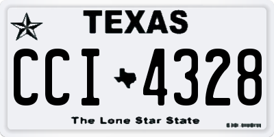 TX license plate CCI4328