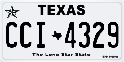 TX license plate CCI4329
