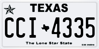 TX license plate CCI4335