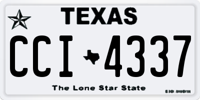 TX license plate CCI4337