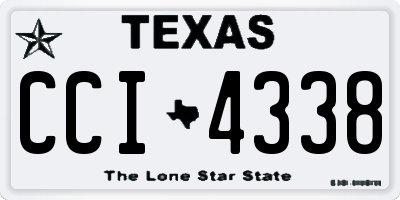 TX license plate CCI4338