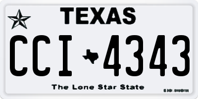 TX license plate CCI4343